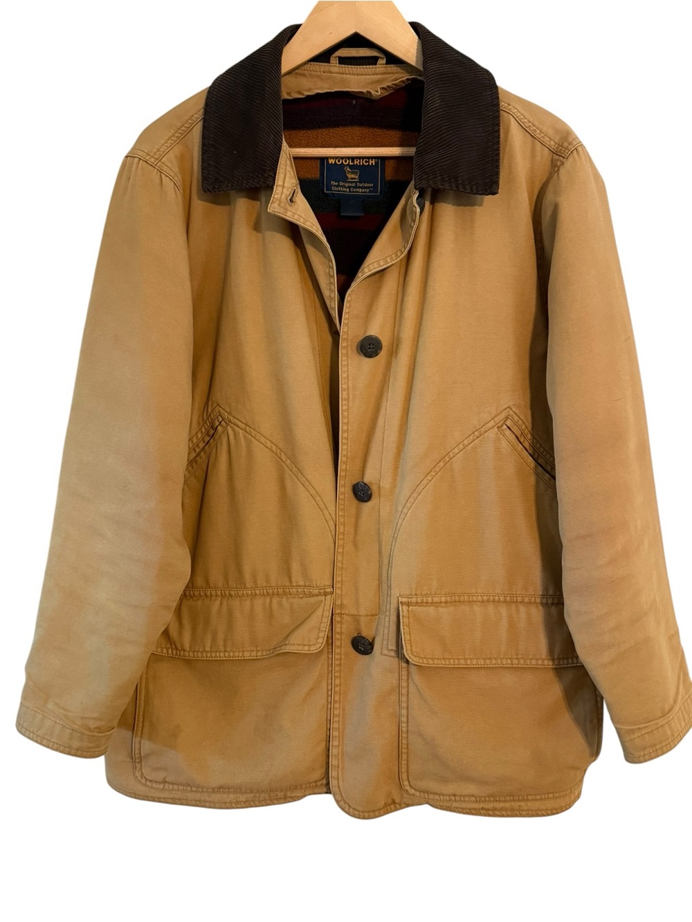 Vintage Woolrich Barn Jacket Chore Coat Fleece Lined Saddle Women’s Size Large